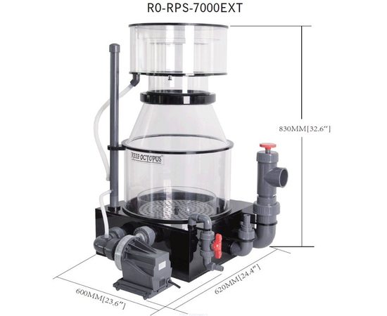 Флотатор RO-RPS-7000EXT внешний D400/620*600*830 до 5000л, помпа BB-10000S, 95Вт ,возд. 4000л/ч