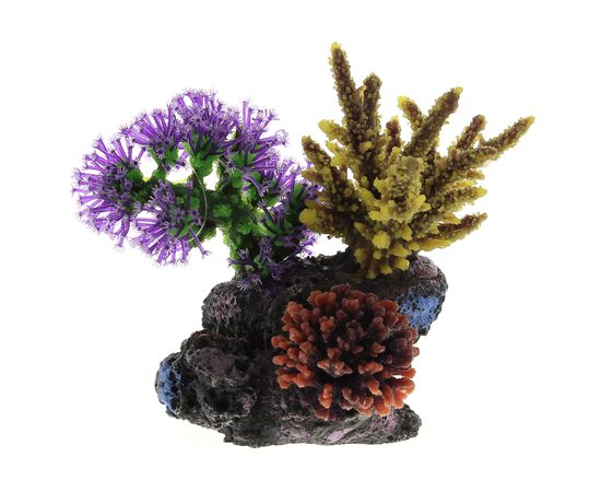 Композиция из кораллов пластик+силикон 20х13х15.5см