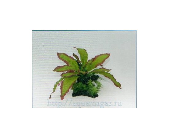 Композиция из искусственных растений и коряги 18х13.5х14.5см