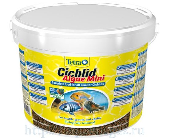 TetraCichlid Aglae Mini корм для всех видов цихлид 10 л ведро