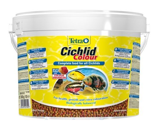 TetraCichlid Colour корм для всех видов цихлид для улучшения окраса 10 л ведро