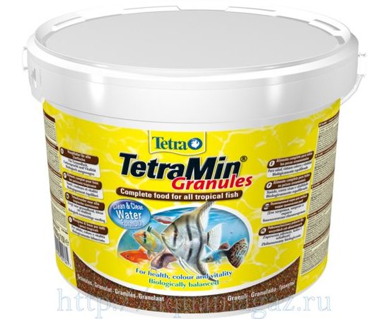 TetraMin XL Granules корм для всех видов рыб крупные гранулы 10 л ведро