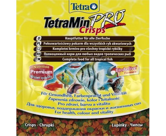 TetraMin Pro Crisps корм для всех видов рыб в чипсах 12 г sachet