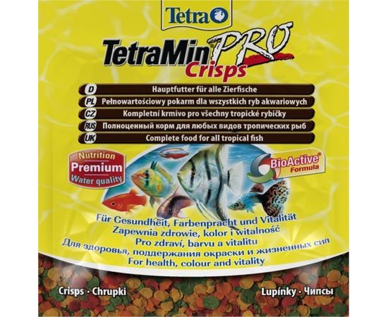 TetraMin Pro Crisps корм для всех видов рыб в чипсах 12 г sachet