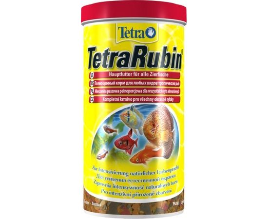 TetraRubin корм в хлопьях для улучшения окраса всех видов рыб 1 л