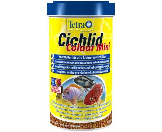 TetraCichlid Colour Mini корм для всех видов цихлид для улучшения окраса 500 мл
