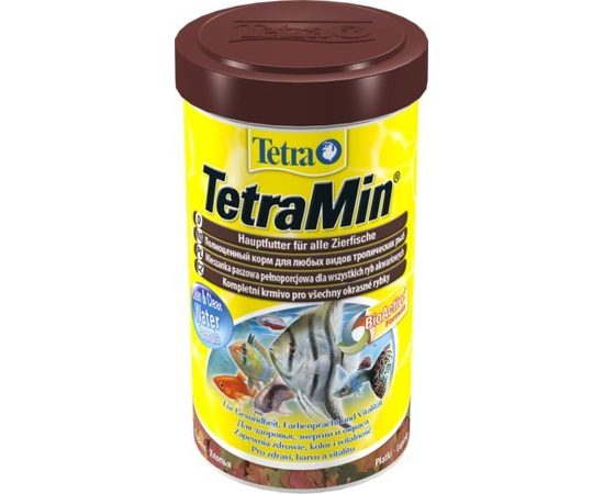 TetraMin основной корм для всех видов рыб в виде хлопьев 500 мл