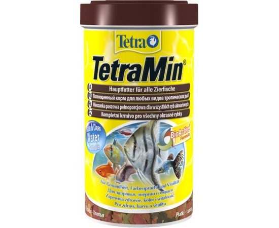 TetraMin основной корм для всех видов рыб в виде хлопьев 500 мл