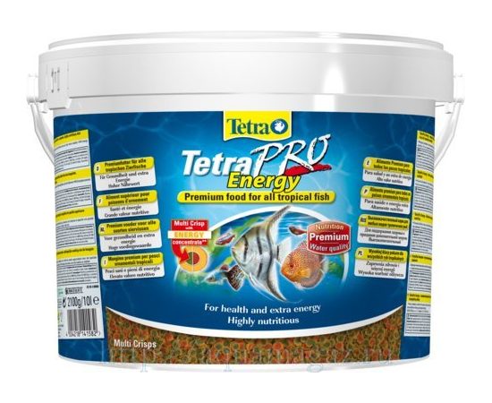 TetraPro Energy Crisps корм-чипсы для всех видов рыб для дополнительной энергии 10 л ведро