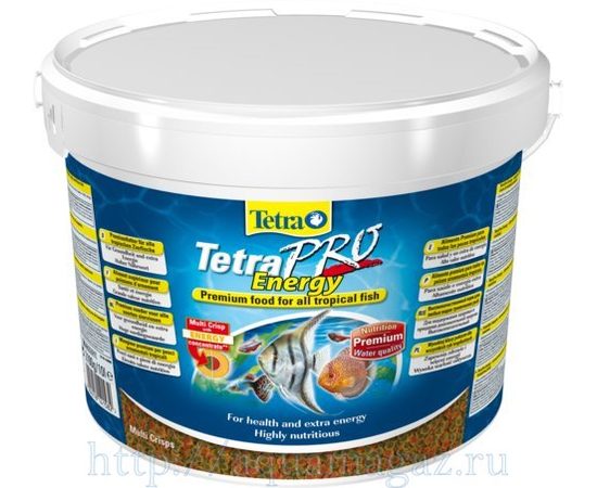 TetraPro Energy Crisps корм-чипсы для всех видов рыб для дополнительной энергии 10 л ведро