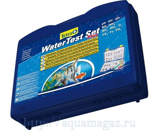 Tetra WaterTest Set Plus pH kH GH NH3 NH4 NO2 NO3 O2 CO2 Fe PO4