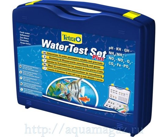 Tetra WaterTest Set Plus pH kH GH NH3 NH4 NO2 NO3 O2 CO2 Fe PO4