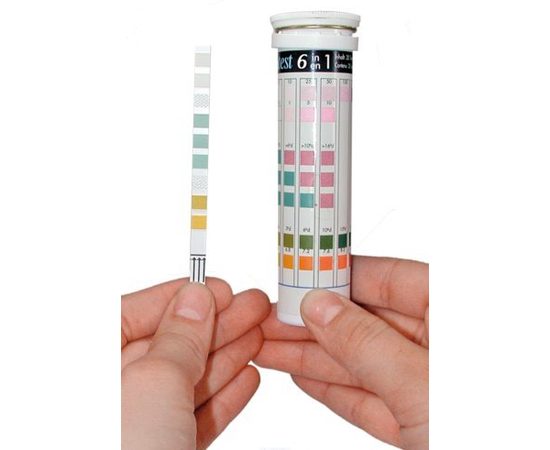 TetraТест 6 в 1 GH kH NO2 NO3 pH Cl полоски для пресной воды 25шт