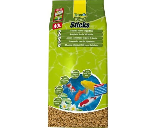 Tetra Pond Sticks основной корм для прудовых рыб, палочки 40 л