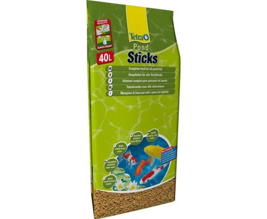 Tetra Pond Sticks основной корм для прудовых рыб, палочки 40 л