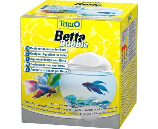 Tetra Betta Bubble белый аквариум-шар для петушков с освещением 1,8 л