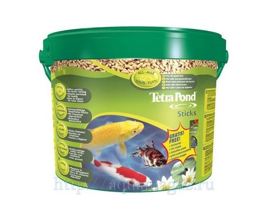 Pond Sticks 10л, корм для прудовых рыб, гранулы для основного питания