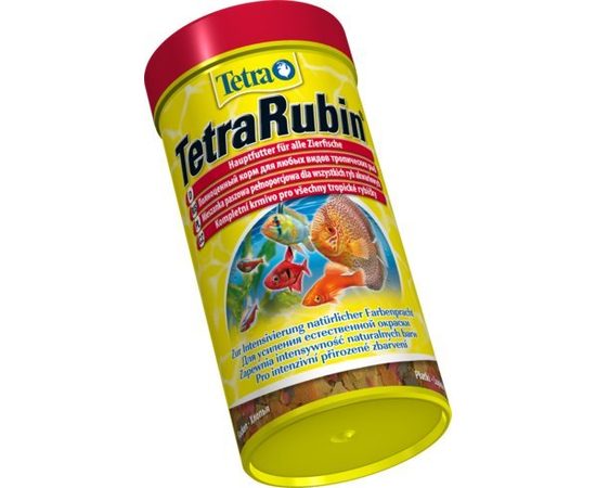 TetraRubin корм в хлопьях для улучшения окраса всех видов рыб 250 мл