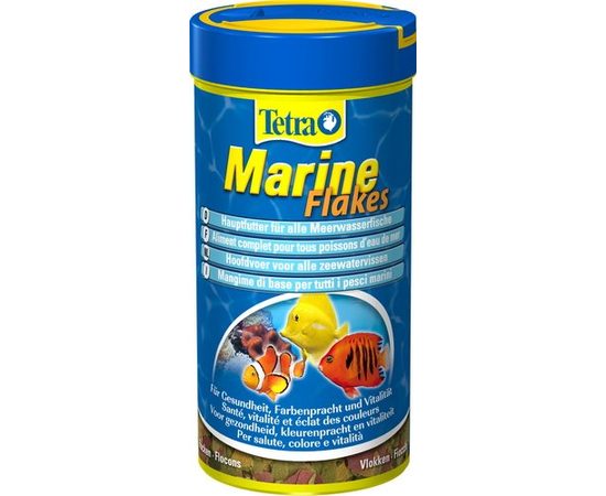 TetraMarine Flakes корм для любых морских рыб в хлопьях 250 мл