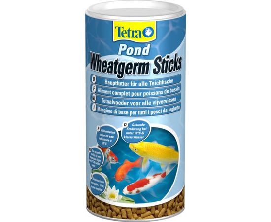 Tetra Pond Wheatgerm Stiks корм для прудовых рыб палочки 1 л