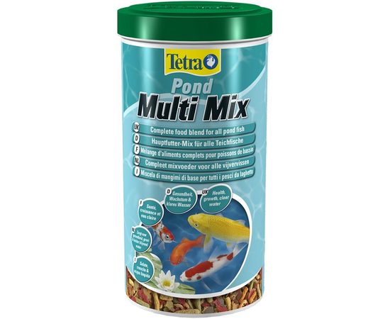 Tetra Pond MultiMix корм для пруд.рыб гранулы, хлопья, таблетки, гаммарус 1 л