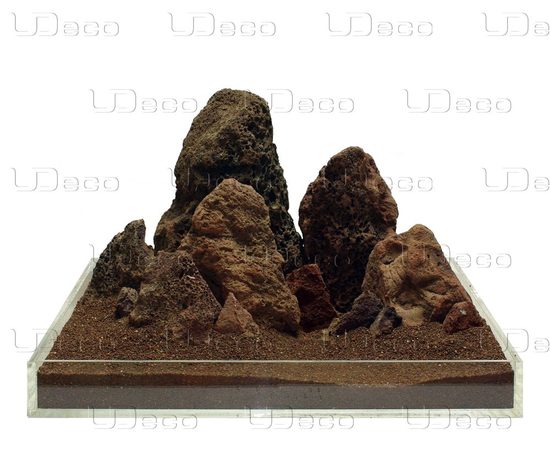 UDeco Brown Lava S - Камень Лава коричневая размер 10-20 см