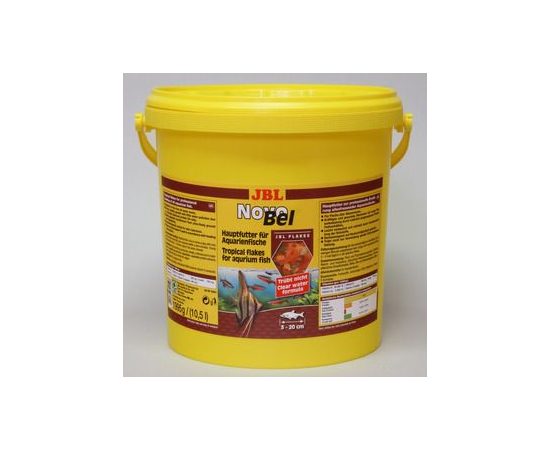 JBL NovoBel - Основной корм в форме хлопьев для всех аквариумных рыб, 10,5 л (1995 г)
