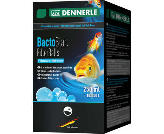 Шарики с бактериями для биологической активации прудового фильтра, 250 мл на 10000 л прудовой воды Dennerle BactoStart FilterBalls DEN3577