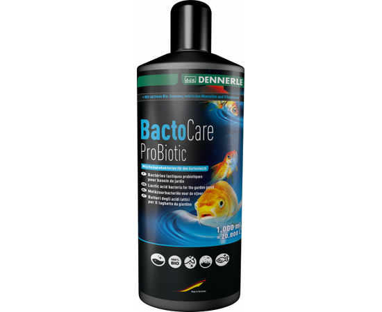 Препарат с молочнокислыми бактериями для чистой воды в садовом пруду, 1000 мл Dennerle Bacto Care Probiotic DEN3579