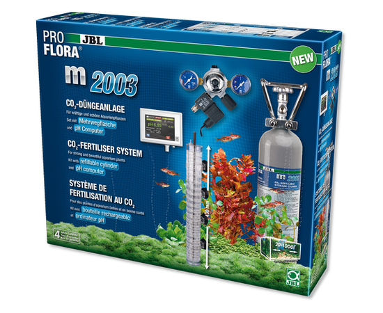 CO2-система с пополняемым баллоном 2000 г и pH-контроллером для аквариумов до 1000 л JBL ProFlora m2003 JBL6318600 CO2-система с пополняемым баллоном 2000 г и pH-контроллером для аквариумов до 1000 л JBL ProFlora m2003 JBL6318600