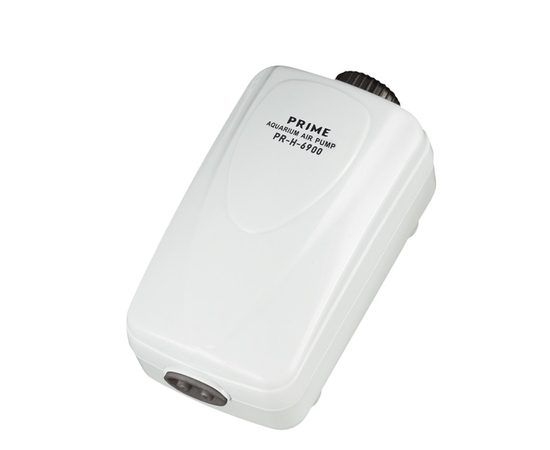 Компрессор PRIME двухканальный регулируемый, 2,5Вт, 2*2л/мин, глубина аквариума до 80см PR-H-6900
