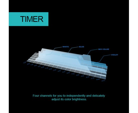 Cветильник Zetlight ZT6400 черный с контроллером + пульт