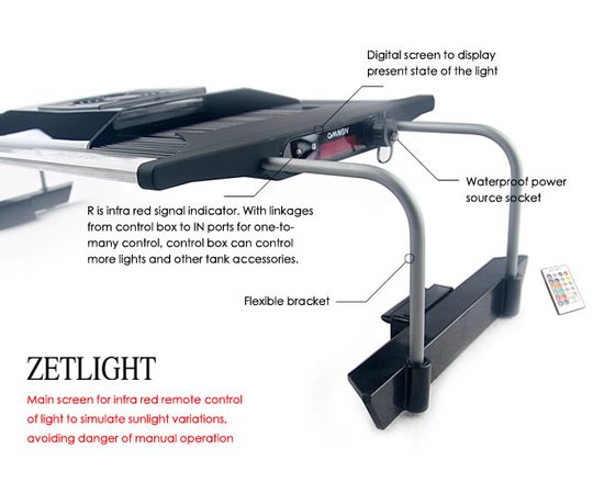 Cветильник Zetlight ZT6500 черный с контроллером (море)
