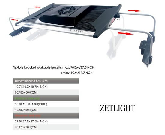 Cветильник Zetlight ZT6500 черный с контроллером (море)