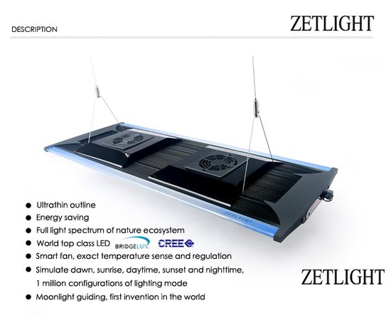 Cветильник Zetlight ZT6600 черный с контроллером (море)