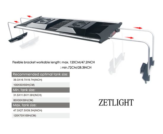 Cветильник Zetlight ZT6600 черный с контроллером (море)