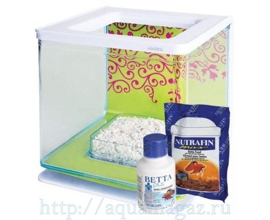 Аквариум Marina Betta Kit Girl, 2л, белый