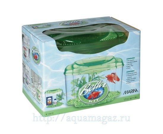 Аквариум Marina Betta Kit Green, 1,8л Аквариум Marina Betta Kit Green, 1,8л