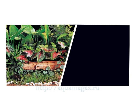 Фон Зеленые растения/Черный, 45 см 7,5 м