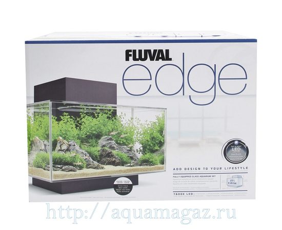 Аквариум  Fluval  Edge LED 23л  43х22.4х26см чёрный