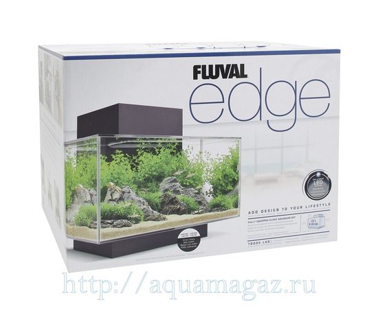 Аквариум  Fluval  Edge LED 23л  43х22.4х26см серый