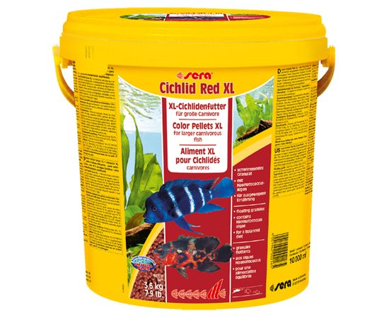 Корм для рыб Sera Cichlid Red XL 10 л (3,6 кг)