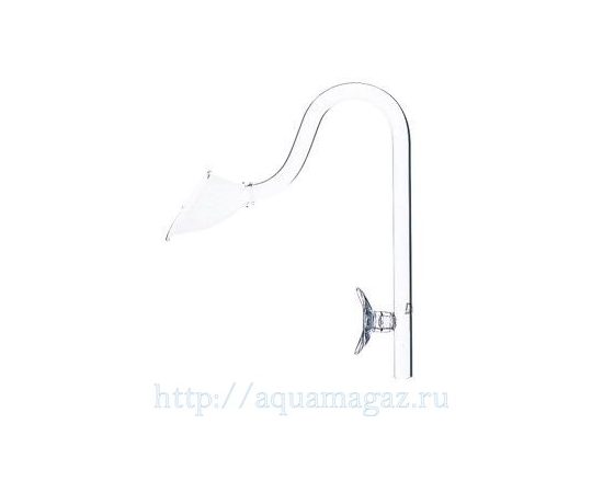 Стеклянная подающая трубка для аквариумов длиной 45- 60 см, диаметр 13 мм, диаметр горловины 40 м ADA Lily Pipe Outflow P-2/13