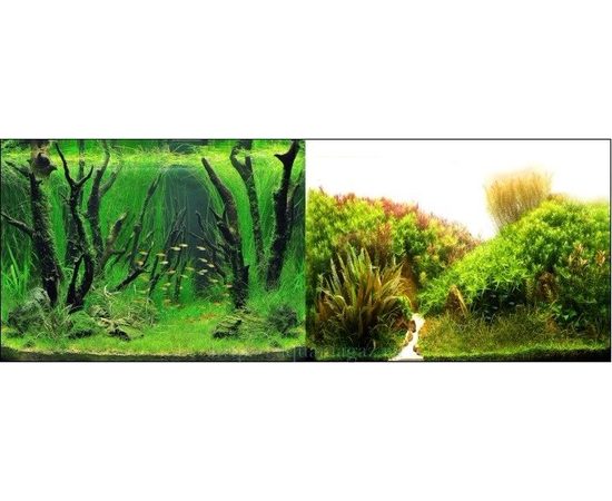 Фон двухсторонний 30см. Коряги с растениями / Растительные холмы