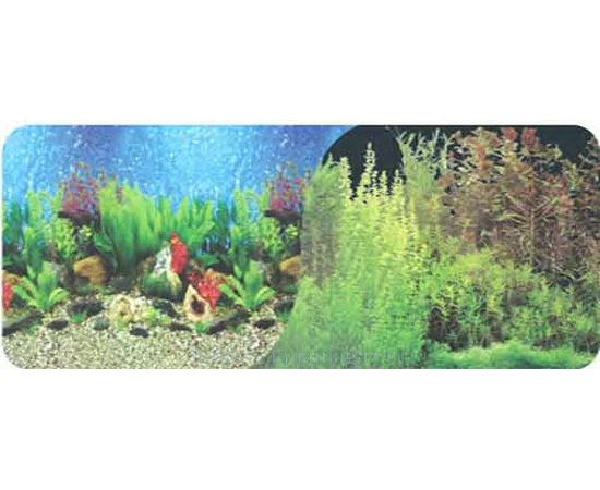 Фон двухсторонний 40см. Растительный пресн.(синий) / Кораллы морской (черный)