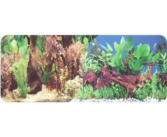 Фон двухсторонний 40см. Растительный с корягой  / Растительный с корягой (синий)