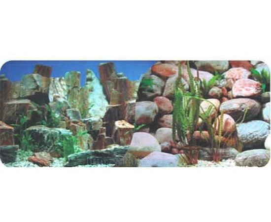 Фон двухсторонний 60см. Камни скалы (синий) / Камни