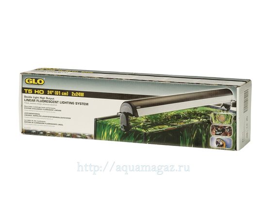 Светильник навесной алюминиевый Glo T5 2x24Вт 61cm