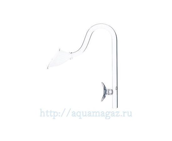 Стеклянная подающая трубка для аквариумов длиной 90 см, диаметр 13 мм, диаметр горловины 50 мм ADA Lily Pipe Outflow P-4/13