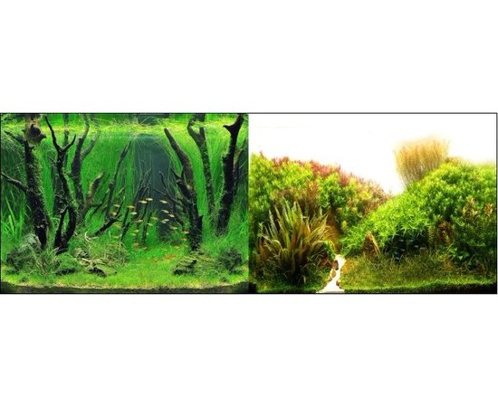 Фон двухсторонний 40см. Коряги с растениями / Растительные холмы